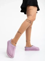 Pranvera lila, női papucs textil anyagból