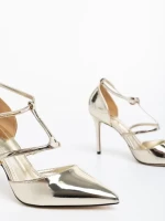 Yomaris aranyszínű, női cipő, lakkozott ökológiai bőrből