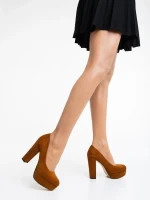 Delmara tevebarna, női cipő, textil anyagból