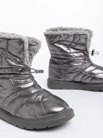 Louella szürke, női csizma, textil anyagból