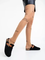 Amery fekete női papucs müszőrméből