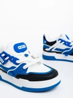 Cammie fehér és kék női sport cipő ökológiai bőrből