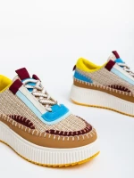 Josalyn tevebarna női sport cipő textil anyagból