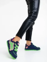 Azurine kék női sport cipő ökológiai bőrből