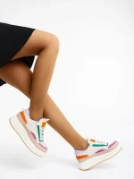 Josalyn bézs női sport cipő textil anyagból