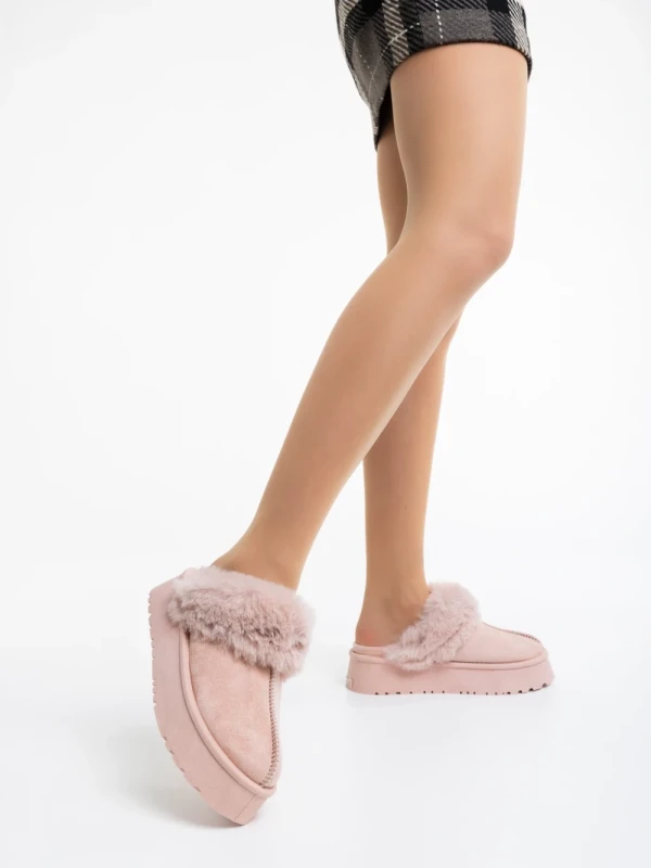 Lyzbeth rózsaszín női papucs textil anyagból