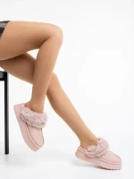 Lyzbeth rózsaszín női papucs textil anyagból