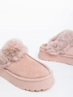 Lyzbeth rózsaszín női papucs textil anyagból