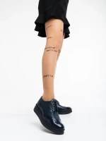 Ivey kék női alkalmi cipő természetes bőrből