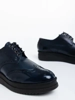 Ivey kék női alkalmi cipő természetes bőrből