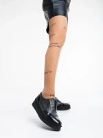 Enriqua fekete női alkalmi cipő természetes bőrből