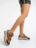 Ardala khaki női sport cipő ökológiai bőrből