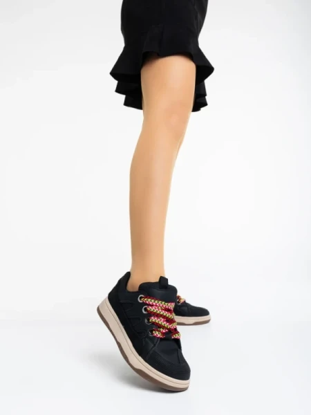 Ardala fekete női sport cipő ökológiai bőrből