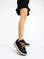 Ardala fekete női sport cipő ökológiai bőrből