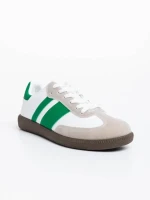 Silvius fehér és zöld férfi sport cipő ökológiai bőrből