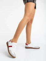 Liliha fehér és piros női sport cipő ökológiai bőrből