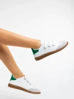 Raynor fehér és zöld női sport cipő ökológiai bőrből