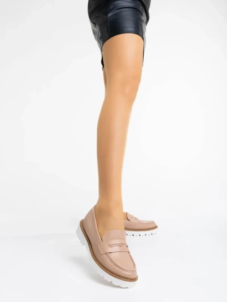 Leana bézs női félcipő ökológiai bőrből