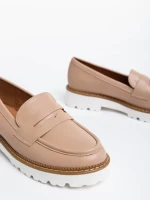 Leana bézs női félcipő ökológiai bőrből