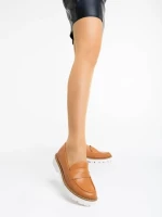 Leana tevebarna női félcipő ökológiai bőrből