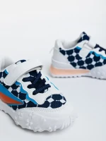 Codie fehér és kék gyerek sport cipő textil anyagból