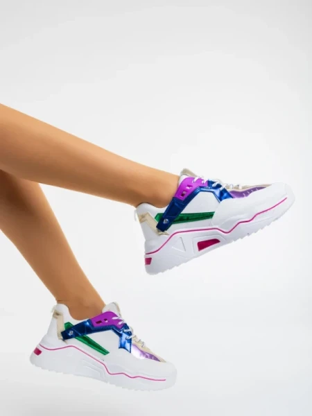 Kamea kék női sport cipő ökológiai bőrből