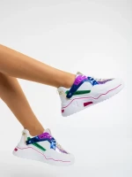 Kamea kék női sport cipő ökológiai bőrből