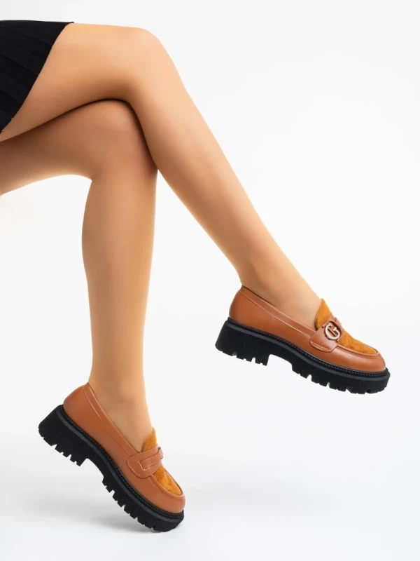 Milde tevebarna női félcipő ökológiai bőrből