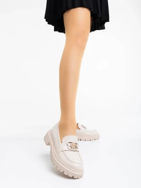 Jakki bézs női félcipő ökológiai bőrből