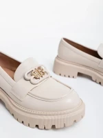 Jakki bézs női félcipő ökológiai bőrből