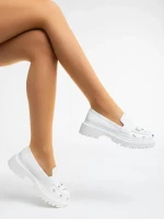 Meridel fehér női félcipő ökológiai bőrből