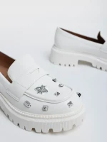 Meridel fehér női félcipő ökológiai bőrből