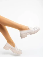 Meridel bézs női félcipő ökológiai bőrből