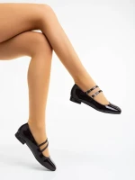 Zipora barna női félcipő lakkozott ökológiai bőrből