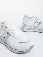 Loraina fehér női sport cipő textil anyagból