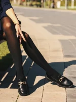 Tullia fekete női félcipő ökológiai bőrből