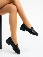 Tullia fekete női félcipő ökológiai bőrből