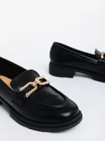 Tullia fekete női félcipő ökológiai bőrből