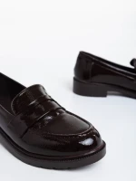 Lanelle barna női félcipő lakkozott ökológiai bőrből