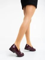 Lanelle gránátszínű női félcipő lakkozott ökológiai bőrből