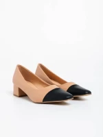 Cettina khaki női magassarkú cipő ökológiai bőrből