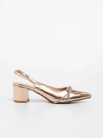 Minetta pezsgőszínű női magassarkú cipő ökológiai bőrből