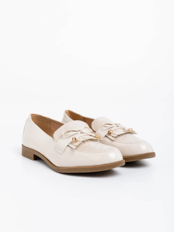 Jevi bézs női félcipő ökológiai bőrből