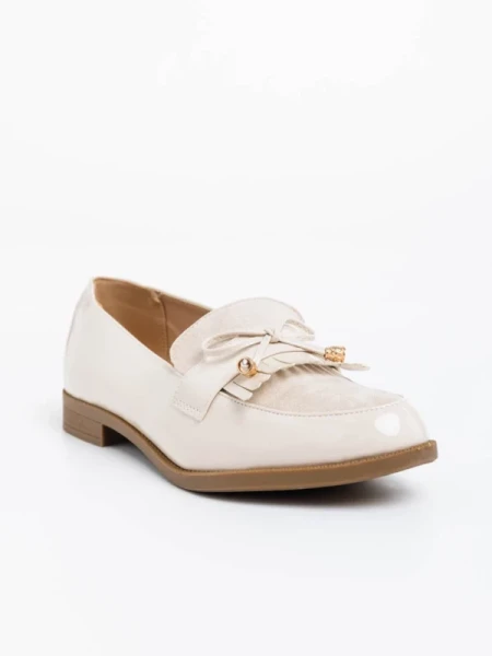 Jevi bézs női félcipő ökológiai bőrből