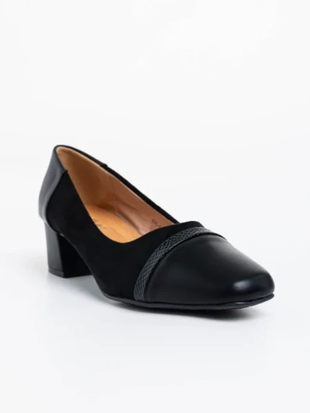 Cherilyn fekete női magassarkú cipő ökológiai bőrből
