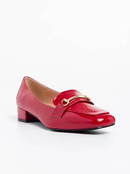 Shantay piros női magassarkú cipő lakkozott ökológiai bőrből