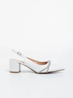 Minetta fehér női magassarkú cipő ökológiai bőrből