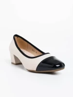 Reine bézs női magassarkú sport cipő ökológiai bőrből