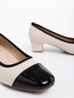 Reine bézs női magassarkú sport cipő ökológiai bőrből