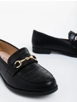 Donielle fekete női félcipő ökológiai bőrből